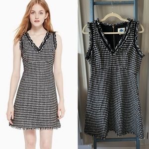 Kate Spade Dashing Beauty Houndstooth Tweed Dress